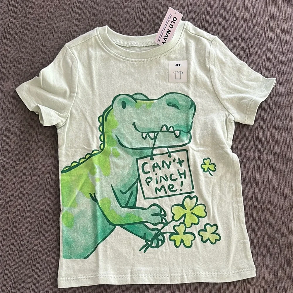 OLD NAVY Toddler Dinosaur St patricksday shirt 4T